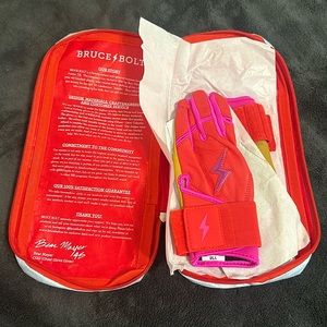 Bruce Bolt Batting Gloves in a Youth Medium
